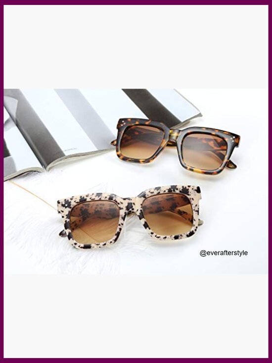 Vintage Butterfly Square Gradient Sunglasses with UV 400 Protection